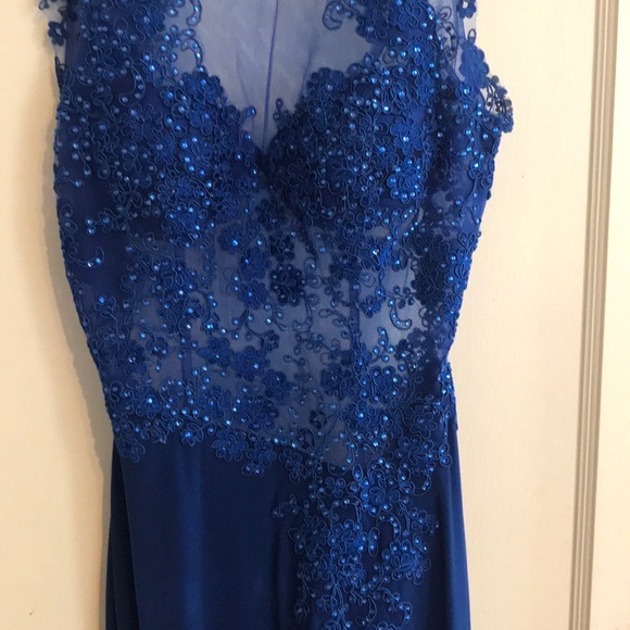 Beautiful blue prom dress - Picture 4 of 8